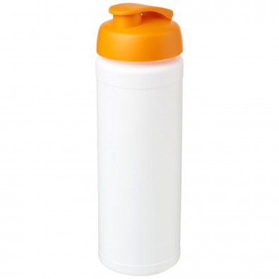 Baseline® Plus grip 750 ml Sportflasche mit Klappdeckel, weiss,orange Baseline® Plus grip 750 ml Sportflasche mit Klappdeckel, weiss,orange