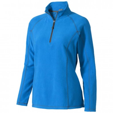 Bowlen Damen Langarm Fleeceshirt mit 1/4 Reißverschluss, blau, XL Bowlen Damen Langarm Fleeceshirt mit 1/4 Reißverschluss, blau, XL