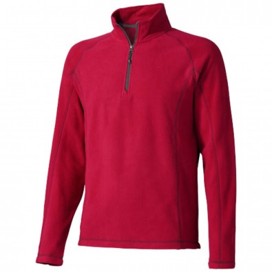 Bowlen Langarm Fleeceshirt mit 1/4 Reißverschluss, rot, M Bowlen Langarm Fleeceshirt mit 1/4 Reißverschluss, rot, M