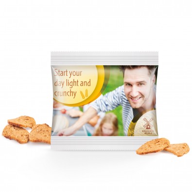 Brot Chips Miditüte, inkl. Druck, kompostierbare Folie, transparent Brot Chips Miditüte, inkl. Druck, kompostierbare Folie, transparent
