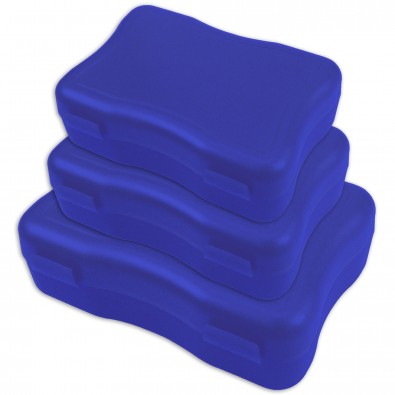 Brotzeitdosen Wave, 3er Set, trend-blau PP Brotzeitdosen Wave, 3er Set, trend-blau PP