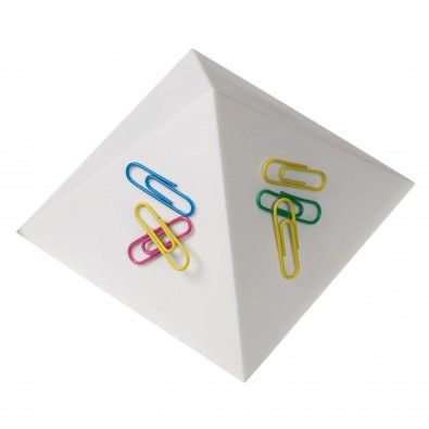 Büroklammernhalter Magnet-Pyramide, weiß Büroklammernhalter Magnet-Pyramide, weiß