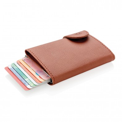 C-Secure RFID Kartenhalter und Geldbörse, braun,silber C-Secure RFID Kartenhalter und Geldbörse, braun,silber