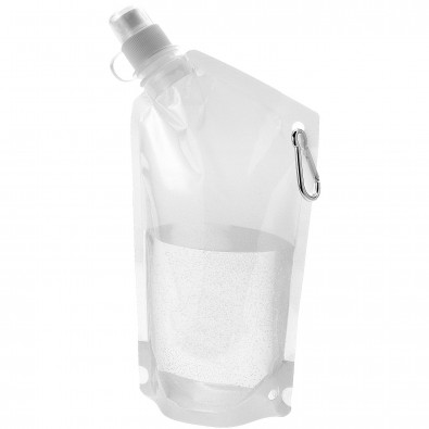 Cabo 600 ml Wasserbeutel mit Karabiner, transparent klar Cabo 600 ml Wasserbeutel mit Karabiner, transparent klar