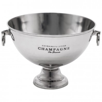 Champagner Kühler aus massiven Metall, grau Champagner Kühler aus massiven Metall, grau