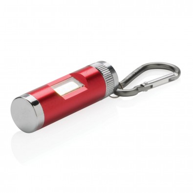 COB Leuchte mit Karabiner, rot COB Leuchte mit Karabiner, rot