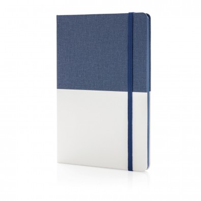 Deluxe DIN A5 PU Notizbuch, blau,weiß Deluxe DIN A5 PU Notizbuch, blau,weiß