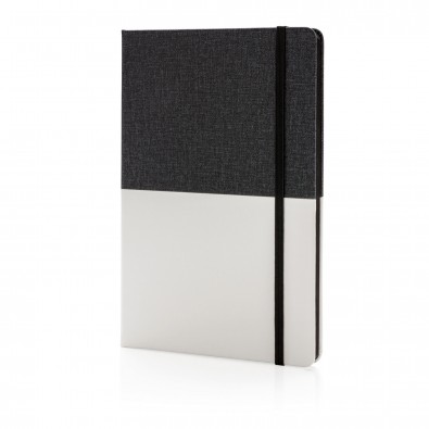 Deluxe DIN A5 PU Notizbuch, schwarz,weiß Deluxe DIN A5 PU Notizbuch, schwarz,weiß