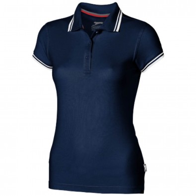 Deuce – Poloshirt mit weißem Rand für Damen, navy, M Deuce – Poloshirt mit weißem Rand für Damen, navy, M