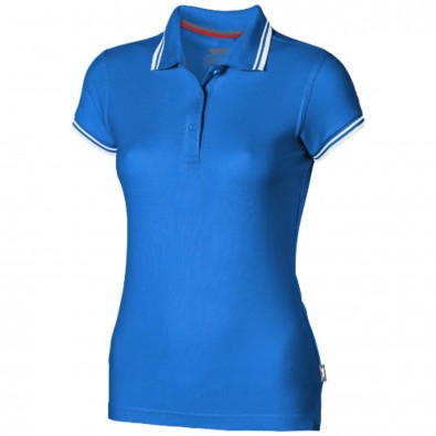 Deuce – Poloshirt mit weißem Rand für Damen, himmelblau, XL Deuce – Poloshirt mit weißem Rand für Damen, himmelblau, XL