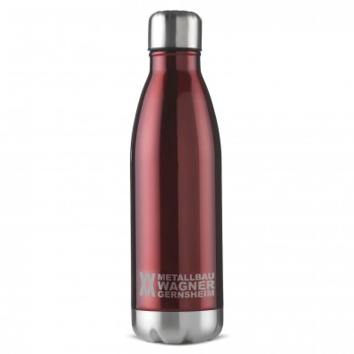 Edelstahl Trinkflasche Design 500ml, Rot Edelstahl Trinkflasche Design 500ml, Rot