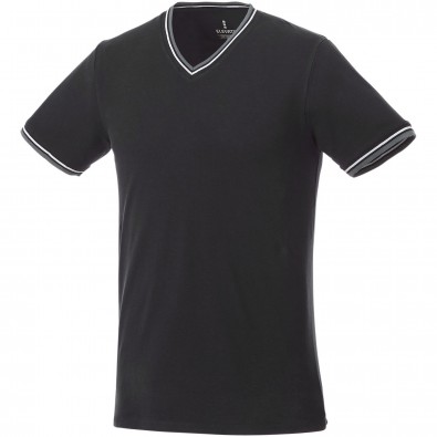 ELEVATE Herren T-Shirt Elbert Piqué, schwarz,grau meliert,weiss, XL ELEVATE Herren T-Shirt Elbert Piqué, schwarz,grau meliert,weiss, XL