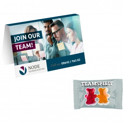 Express Werbekarte Team Gummibärchen, inkl. Druck Express Werbekarte Team Gummibärchen, inkl. Druck