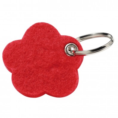 Filz-Schlüsselanhänger "Motiv", rot Filz-Schlüsselanhänger "Motiv", rot