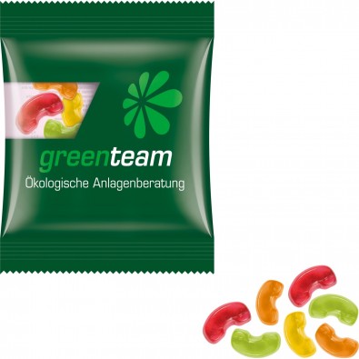 Fruchtgummi Minitüte 15g, "Telefonhörer", inkl. Druck, kompostierbare Folie, transparent Fruchtgummi Minitüte 15g, "Telefonhörer", inkl. Druck, kompostierbare Folie, transparent