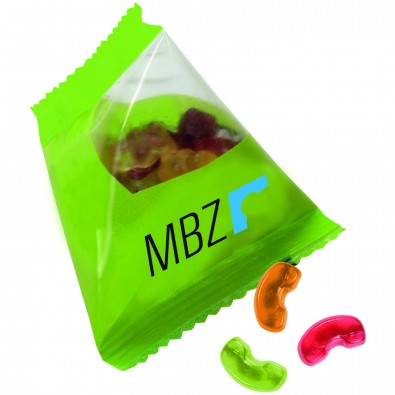 Trolli Fruchtgummi Tetraeder, inkl. Druck, Telefonhörer, transparente Folie Trolli Fruchtgummi Tetraeder, inkl. Druck, Telefonhörer, transparente Folie