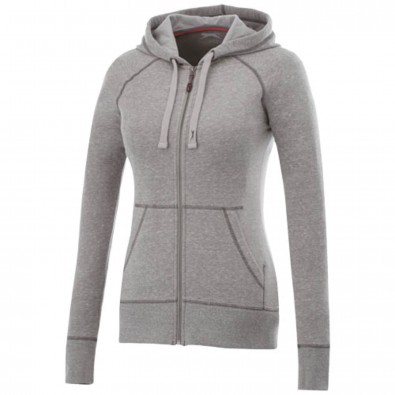 Groundie Kapuzensweatjacke für Damen, grau meliert, XS Groundie Kapuzensweatjacke für Damen, grau meliert, XS