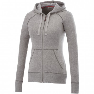 Groundie Kapuzensweatjacke für Damen, grau meliert, XS Groundie Kapuzensweatjacke für Damen, grau meliert, XS
