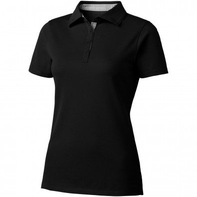 Hacker Poloshirt für Damen, schwarz,grau, M Hacker Poloshirt für Damen, schwarz,grau, M