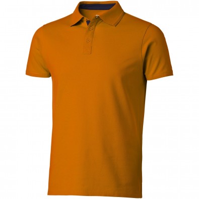 Hacker Poloshirt für Herren, orange,navy, XXXL Hacker Poloshirt für Herren, orange,navy, XXXL