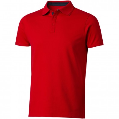 Hacker Poloshirt für Herren, rot,navy, S Hacker Poloshirt für Herren, rot,navy, S