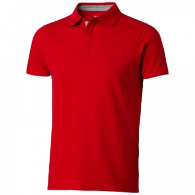 Hacker Poloshirt für Herren, rot,grau, S Hacker Poloshirt für Herren, rot,grau, S