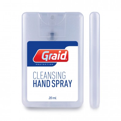 Handreinigungsspray 20 ml inkl. Digitaldruck auf der Vorderseite Handreinigungsspray 20 ml inkl. Digitaldruck auf der Vorderseite