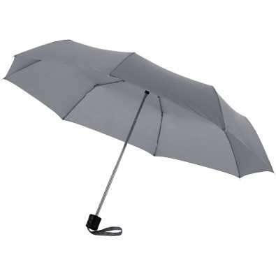 Ida 21,5" Kompaktregenschirm, grau Ida 21,5" Kompaktregenschirm, grau