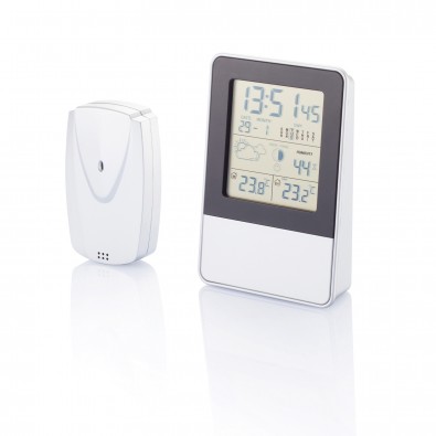 Indoor/Outdoor Wetterstation, silberschwarz Indoor/Outdoor Wetterstation, silberschwarz
