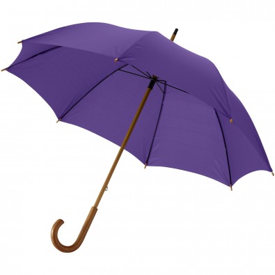 Jova 23" Regenschirm mit Holzstange und -griff, flieder Jova 23" Regenschirm mit Holzstange und -griff, flieder