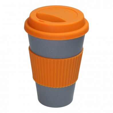 Kaffeebecher "Eco", anthrazit/orange Kaffeebecher "Eco", anthrazit/orange