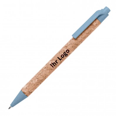 Kork-Kugelschreiber Montado, blau Kork-Kugelschreiber Montado, blau