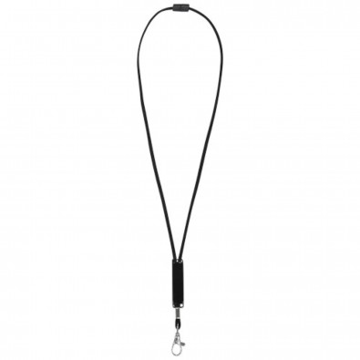 Landa Lanyard mit verstellbarem Einsatz, schwarz Landa Lanyard mit verstellbarem Einsatz, schwarz