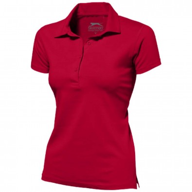 Let Jersey Poloshirt für Damen, rot, S Let Jersey Poloshirt für Damen, rot, S