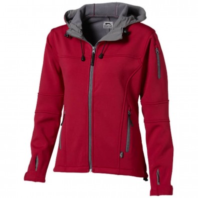 Match Damen Softshell Jacke mit Kapuze, rot, S Match Damen Softshell Jacke mit Kapuze, rot, S