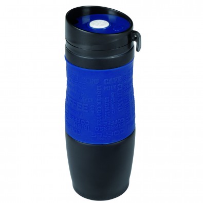 Metall-Isolierbecher Grip, Schwarz-Dunkelblau Metall-Isolierbecher Grip, Schwarz-Dunkelblau