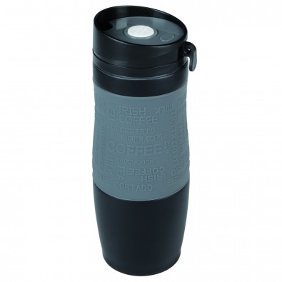 Metall-Isolierbecher Grip, Schwarz-Grau Metall-Isolierbecher Grip, Schwarz-Grau