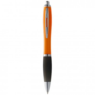 Nash Kugelschreiber farbig mit schwarzem Griff, blaue Mine, orange,schwarz Nash Kugelschreiber farbig mit schwarzem Griff, blaue Mine, orange,schwarz