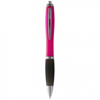 Nash Kugelschreiber farbig mit schwarzem Griff, blaue Mine, rosa,schwarz Nash Kugelschreiber farbig mit schwarzem Griff, blaue Mine, rosa,schwarz