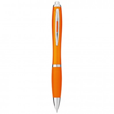 Nash Kugelschreiber mit farbigem Schaft und Griff, blaue Mine, orange Nash Kugelschreiber mit farbigem Schaft und Griff, blaue Mine, orange