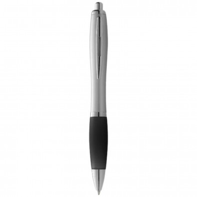 Nash Kugelschreiber silber mit schwarzem Griff, silber,schwarz Nash Kugelschreiber silber mit schwarzem Griff, silber,schwarz