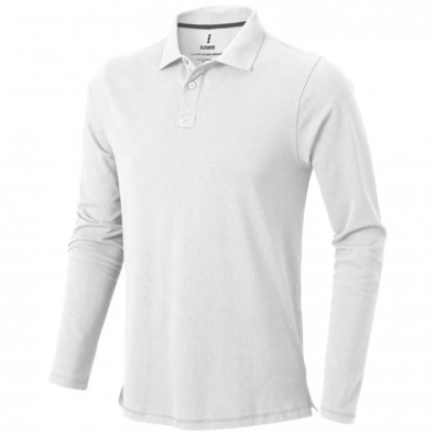Oakville langärmliges Poloshirt für Herren, weiss, XXL Oakville langärmliges Poloshirt für Herren, weiss, XXL