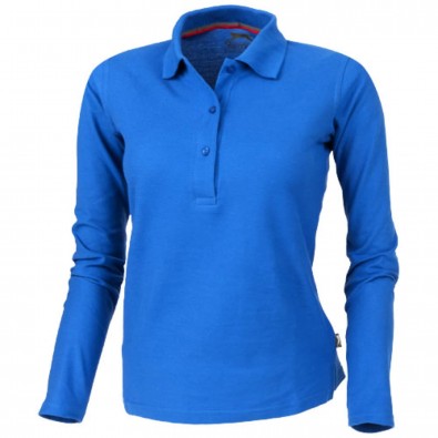 Point – Langarm-Poloshirt für Damen, himmelblau, XXL Point – Langarm-Poloshirt für Damen, himmelblau, XXL