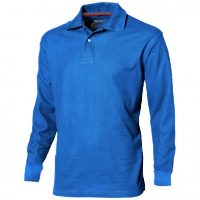 Point langärmliges Poloshirt für Herren, himmelblau, S Point langärmliges Poloshirt für Herren, himmelblau, S