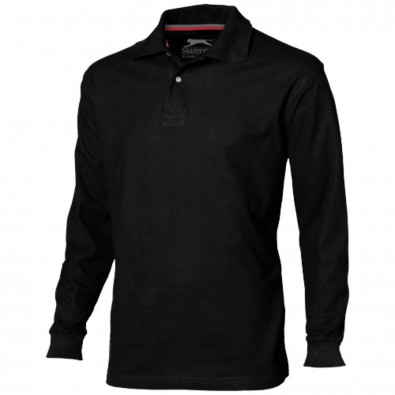Point langärmliges Poloshirt für Herren, schwarz, S Point langärmliges Poloshirt für Herren, schwarz, S
