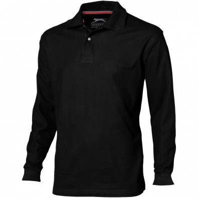 Point langärmliges Poloshirt für Herren, schwarz, S Point langärmliges Poloshirt für Herren, schwarz, S