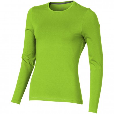 Ponoka – Öko-Langarmshirt für Damen, apfelgrün, L Ponoka – Öko-Langarmshirt für Damen, apfelgrün, L