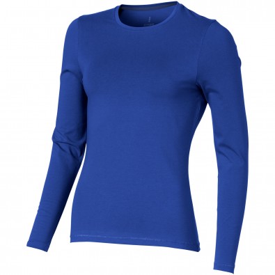 Ponoka – Öko-Langarmshirt für Damen, blau, XS Ponoka – Öko-Langarmshirt für Damen, blau, XS