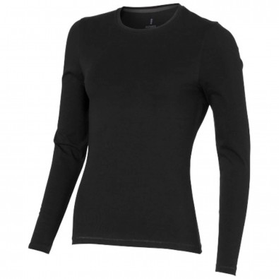 Ponoka – Öko-Langarmshirt für Damen, schwarz, L Ponoka – Öko-Langarmshirt für Damen, schwarz, L