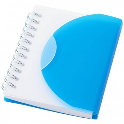 Post DIN A7 Spiral Notizbuch, blau,transparent Post DIN A7 Spiral Notizbuch, blau,transparent